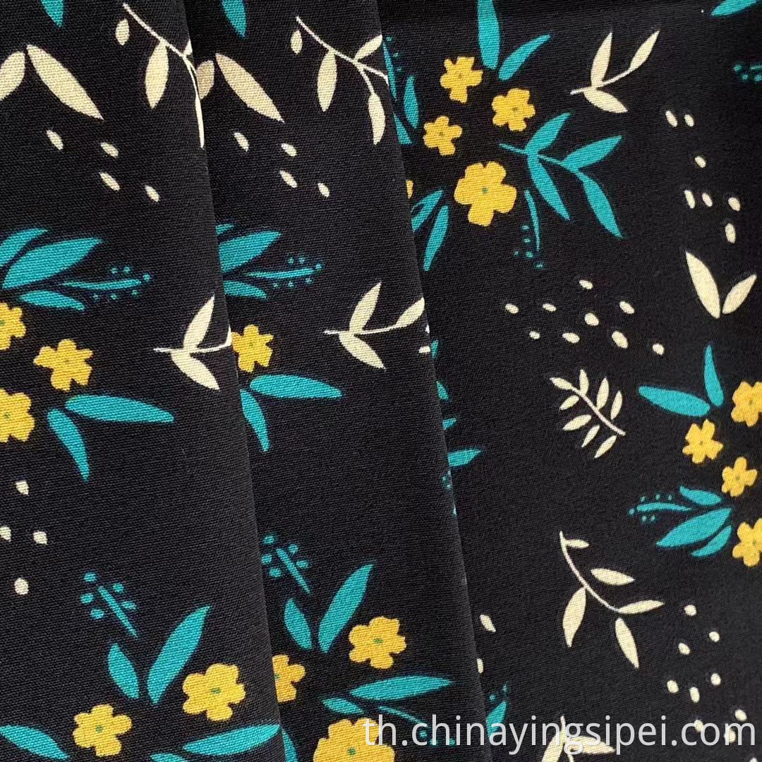 ISP Textile Flower Print 4 Way ยืด 97% โพลีเอสเตอร์ 3% ผ้าอีลาสเทนพิมพ์ผ้าผ้าสำหรับชุดผู้หญิง